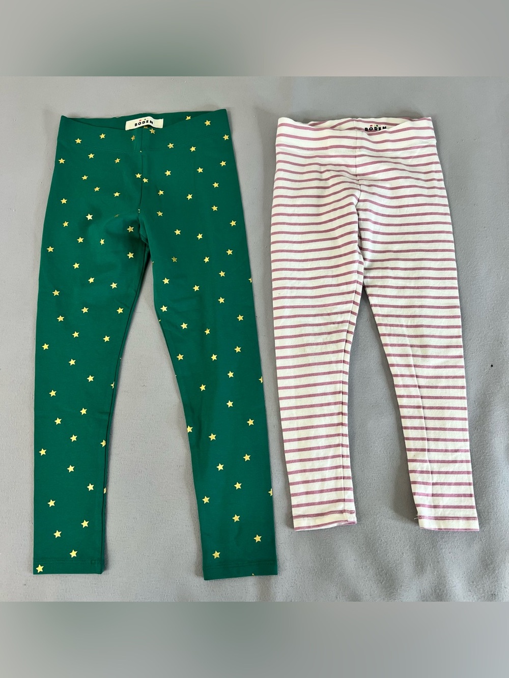 Mini Boden Girls Leggings 7-8 Y Set of 2 Cotton Knit Bottoms